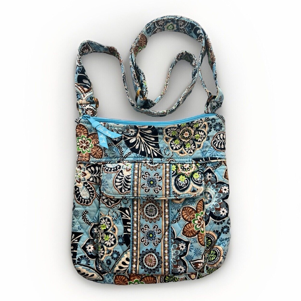 Vera Bradley Retired Bali Blue Crossbody Shoulder Purse Bag